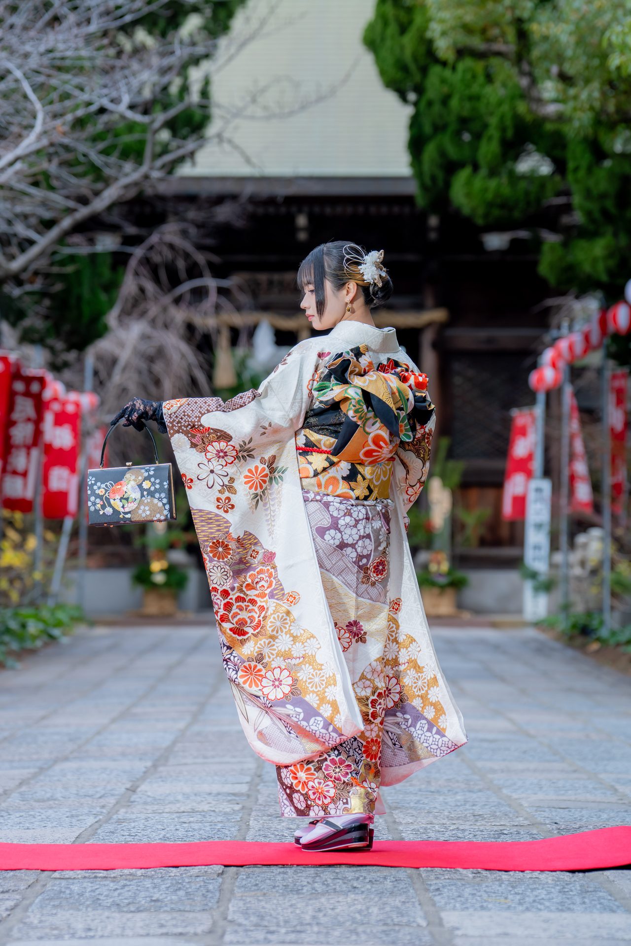 成人式の振袖ポートレート